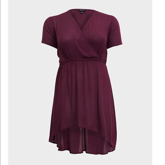 Purple Gauze Babydoll Tunic - Picture 4 of 6